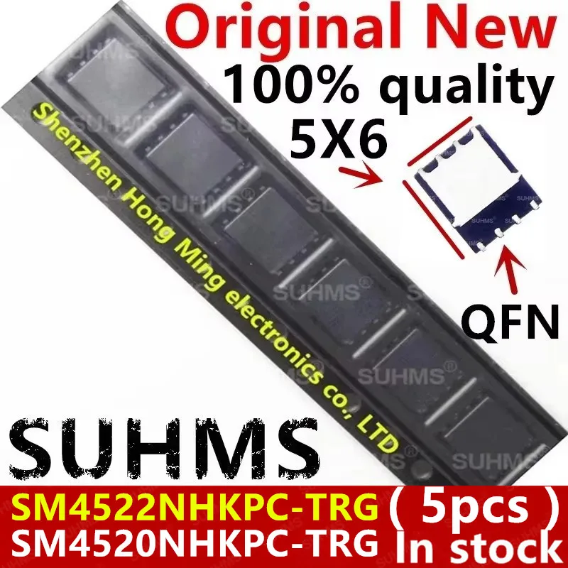 (5 sztuk) 100% nowy SM4522NHKPC-TRG SM4522NHKPC SM4522NH 4522NH SM4520NHKPC-TRG SM4520NHKPC SM4520NH 4520NH QFN-8