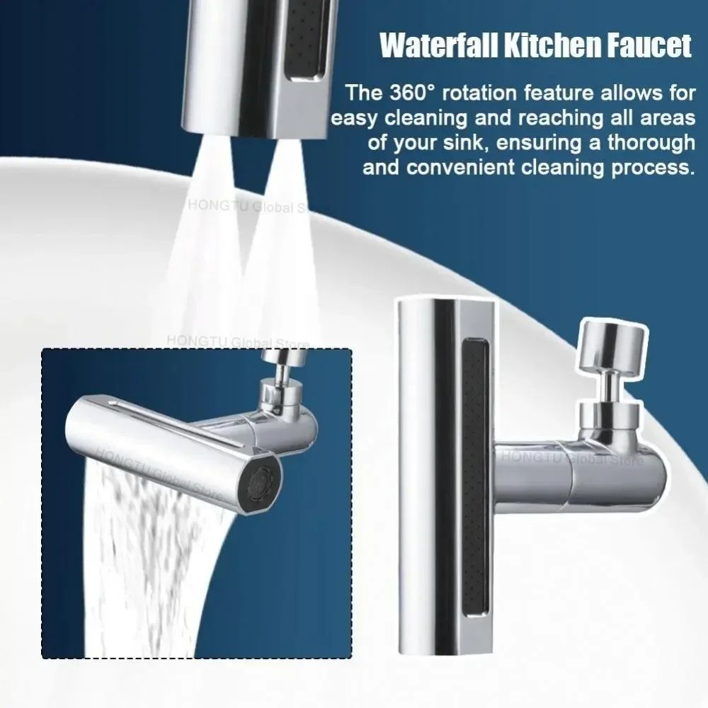 Waterfall Stream 4 Modes Kitchen Faucet Sprayer Head Diffuser Water Saving Nozzle Mixers Basin Faucet Connector Tap Accessories