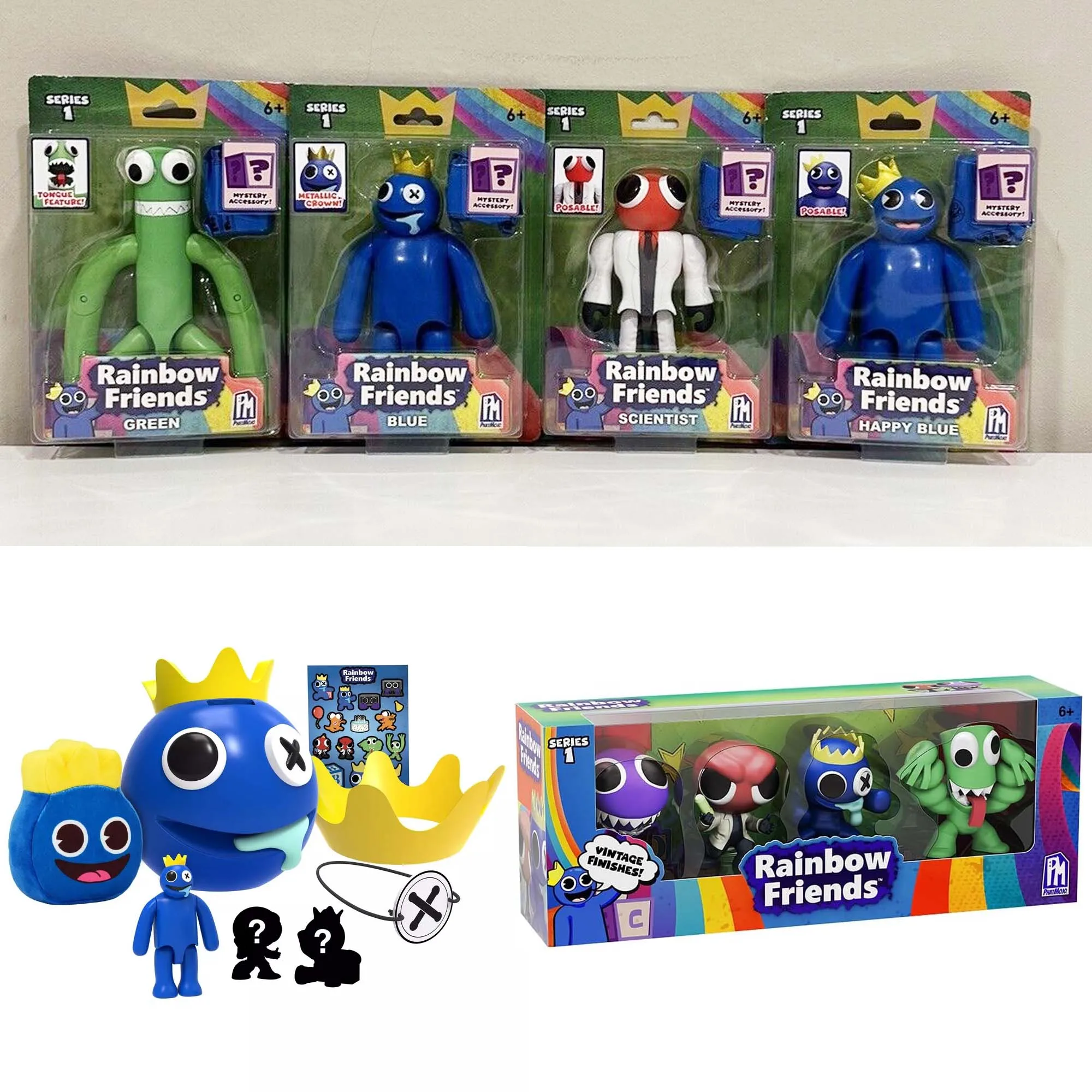 Oryginalny zestaw figurek Rainbow Friends, ręcznie robione, zabawka typu blind box dla dzieci, kolekcjonerska lalka na prezent.