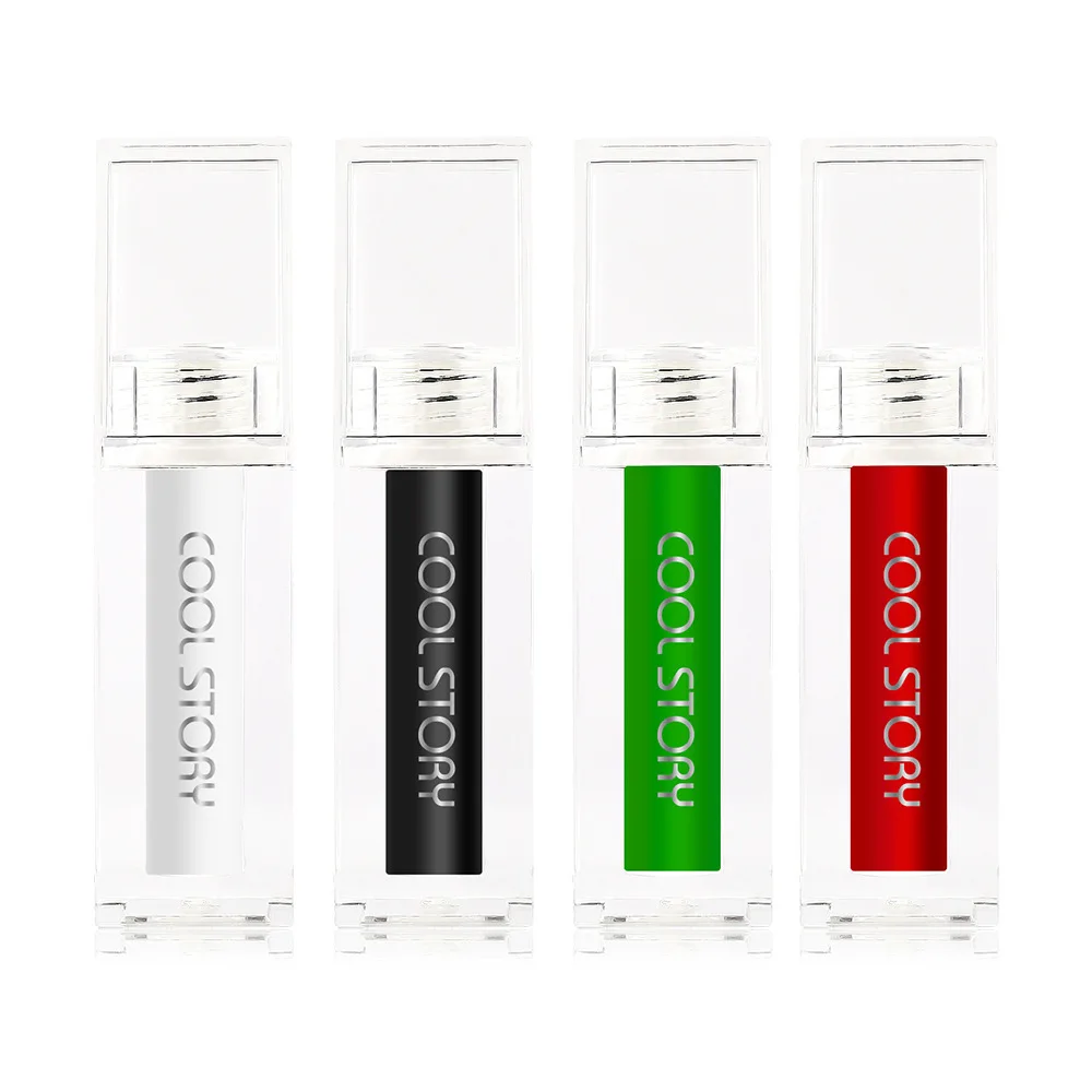 Black Matte Velvet Lip Gloss ฮาโลวีน Liquid ลิปสติก Lips Tint Make Up Lip Glaze เครื่องสําอางริมฝีปากคราบความงามกันน้ําสีเขียว