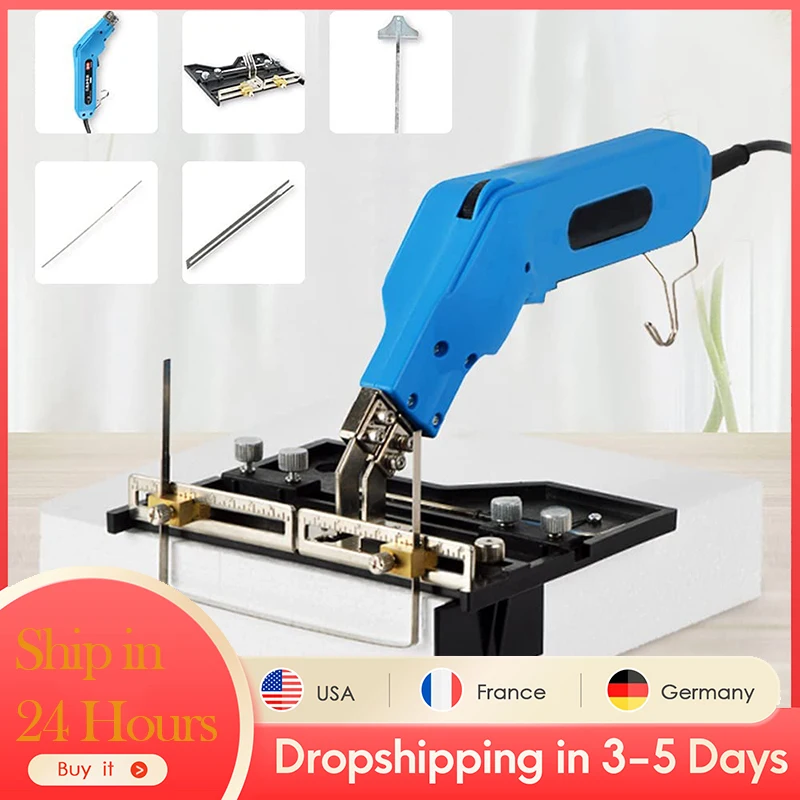 

EU Stock 150W Hand Held Electric Foam Slotting Machine Hot Knife Cutting Tool Hot Wire Rope And Webbing Cutter Sponge KT Board