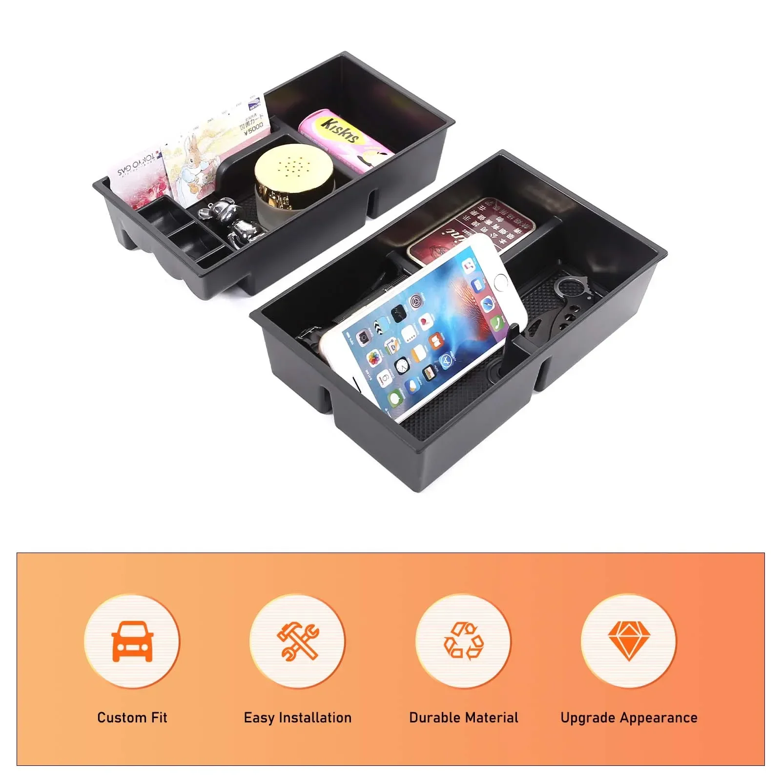 

For Toyota Grand Highlander 24-25 ABS Car Center Console Armrest Box Storage Storage Box Tray Organizer Interior Car Accessories