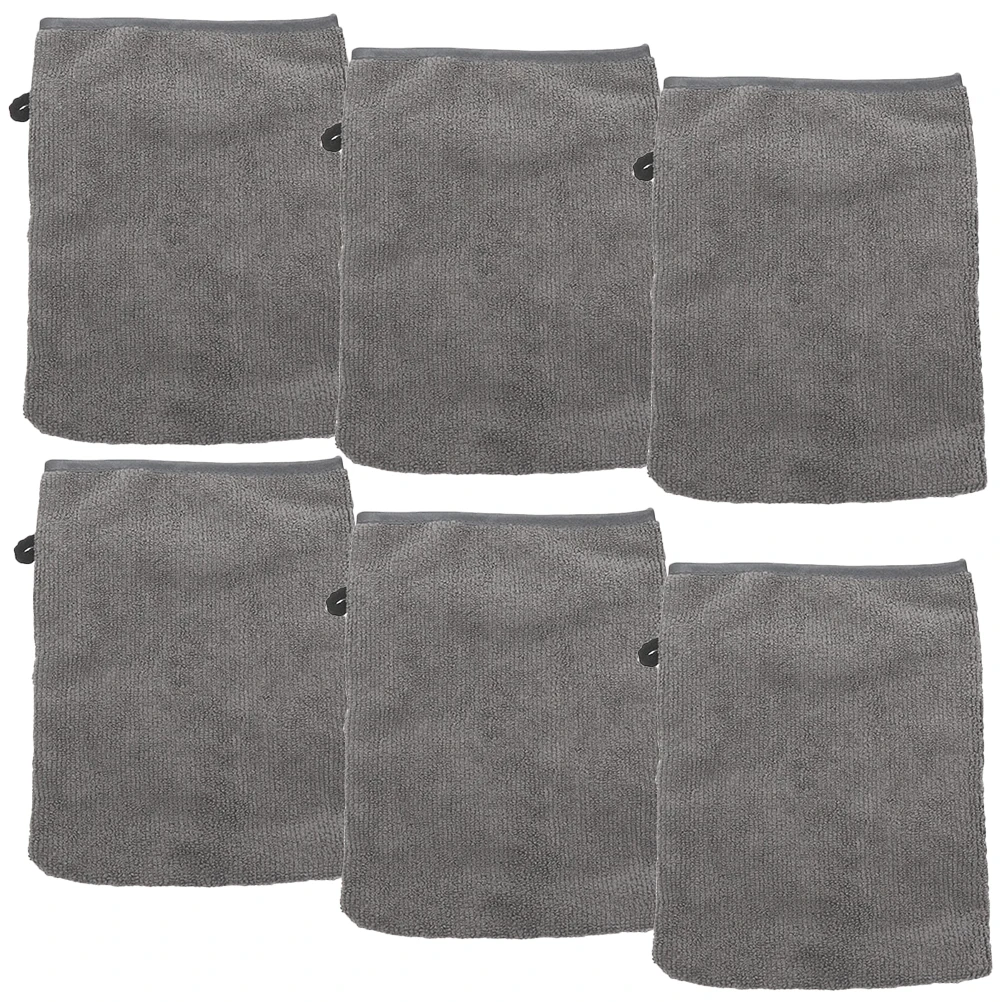 

6pcs Facial Cleaning Gloves Skin-friendly Microfiber Polyester Makeup Remover Cloth Face Cleansing Mitts Portable Gloves