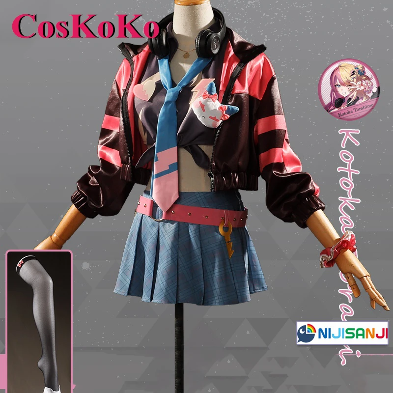 

CosKoKo Kotoka Torahime Cosplay Anime Vtuber XSOLEIL Costume Sweet Lovely Uniform Skirt Women Full Set Role Play Clothing S-XL