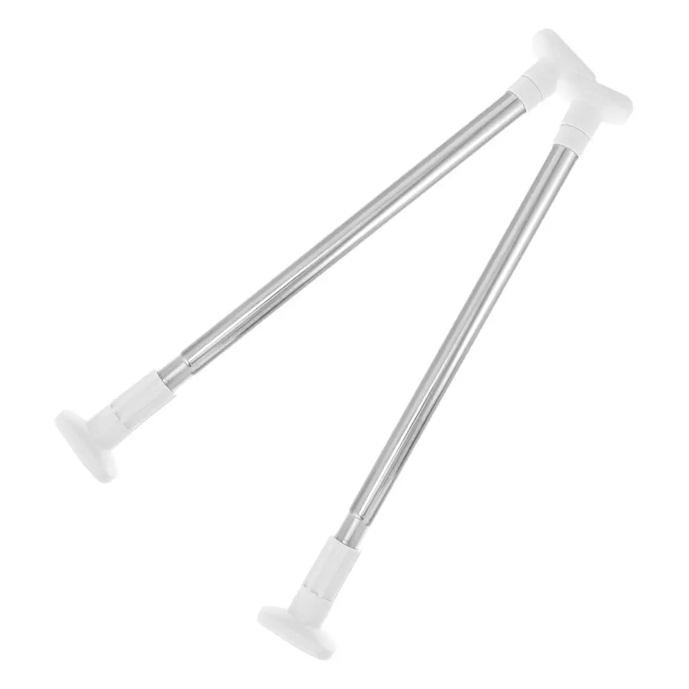 

2Pcs Stainless Steel Tension Rod for Closet Adjustable Heavy Duty Closet Rods No Drilling Needed Clothing Drying Pole