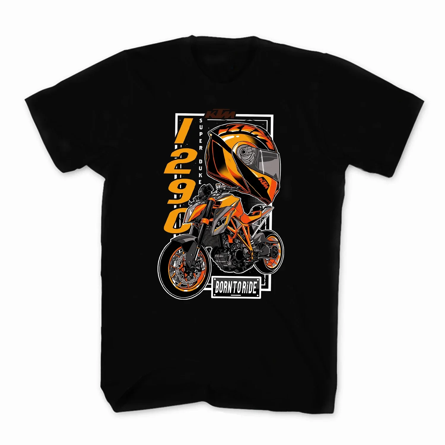 Retro KTM 1290 Super Motorcycle T-Shirt 100% Cotton O-Neck Summer Short Sleeve Casual Mens T-shirt Size S-5XL heavyweight male