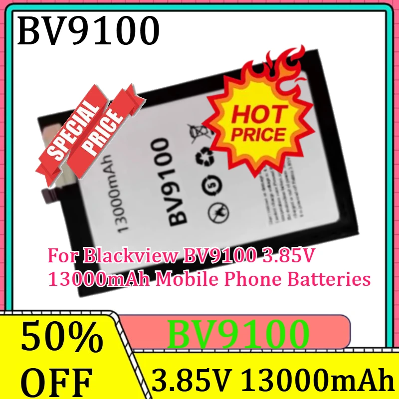 For Blackview BV9100 3.85V 13000mAh Mobile Phone Batteries New 13000mAh BV 9100 Replacement Battery