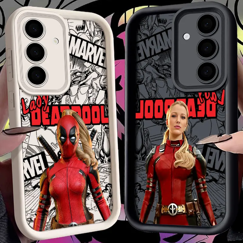 Fundas Lady Deadpool Marvel para Samsung Galaxy S26 S25 S24 S23 S22 Plus S21 Ultra S20 FE, funda trasera para teléfono S26Plus S26Ultra