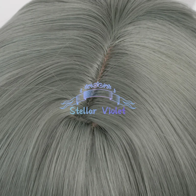 أنيمي الفتيات الفرقة صرخة روبا شعر مستعار تأثيري رمادي 30 سنتيمتر الشعر القصير مقاومة للحرارة الاصطناعية الشعر أنيمي شعر مستعار للحفلات + غطاء شعر مستعار #4
