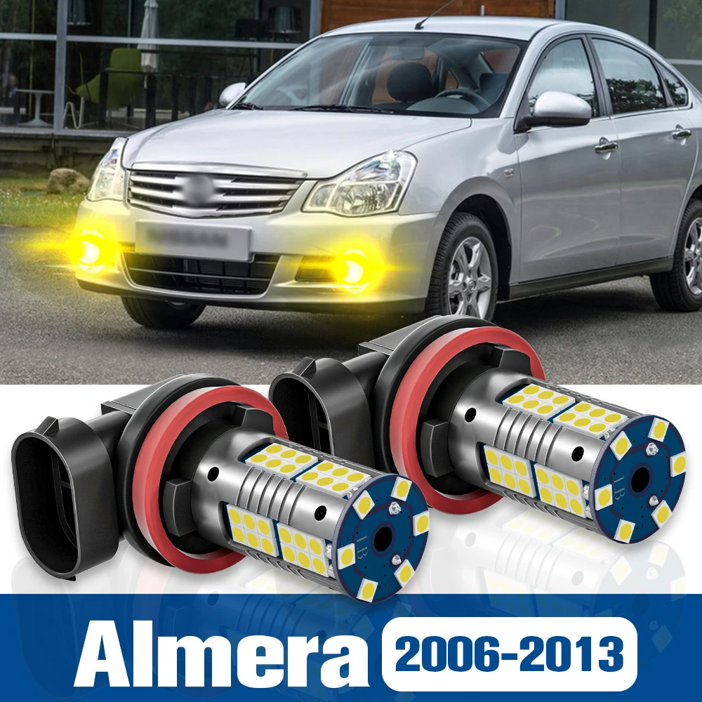 

2pcs LED Fog Light Blub Lamp Accessories Canbus For Nissan Almera B10 2006-2013 2007 2008 2009 2010 2011 2012