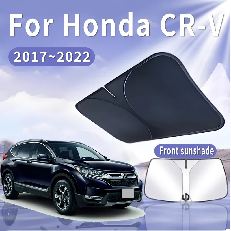 Foldable Car Sun Visor For Honda CR-V 2017~2022 2018 Front Windshield Sunshade Heat Insulation Summer Cooling Auto Accessories