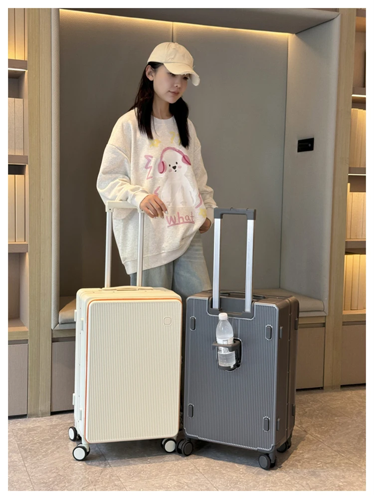 1:9 حقيبة مستودع عميق 20 بوصة حقيبة حمل 30 بوصة سعة كبيرة حقيبة سفر 28 بوصة حقيبة تروللي بعجلات مع حامل الكأس