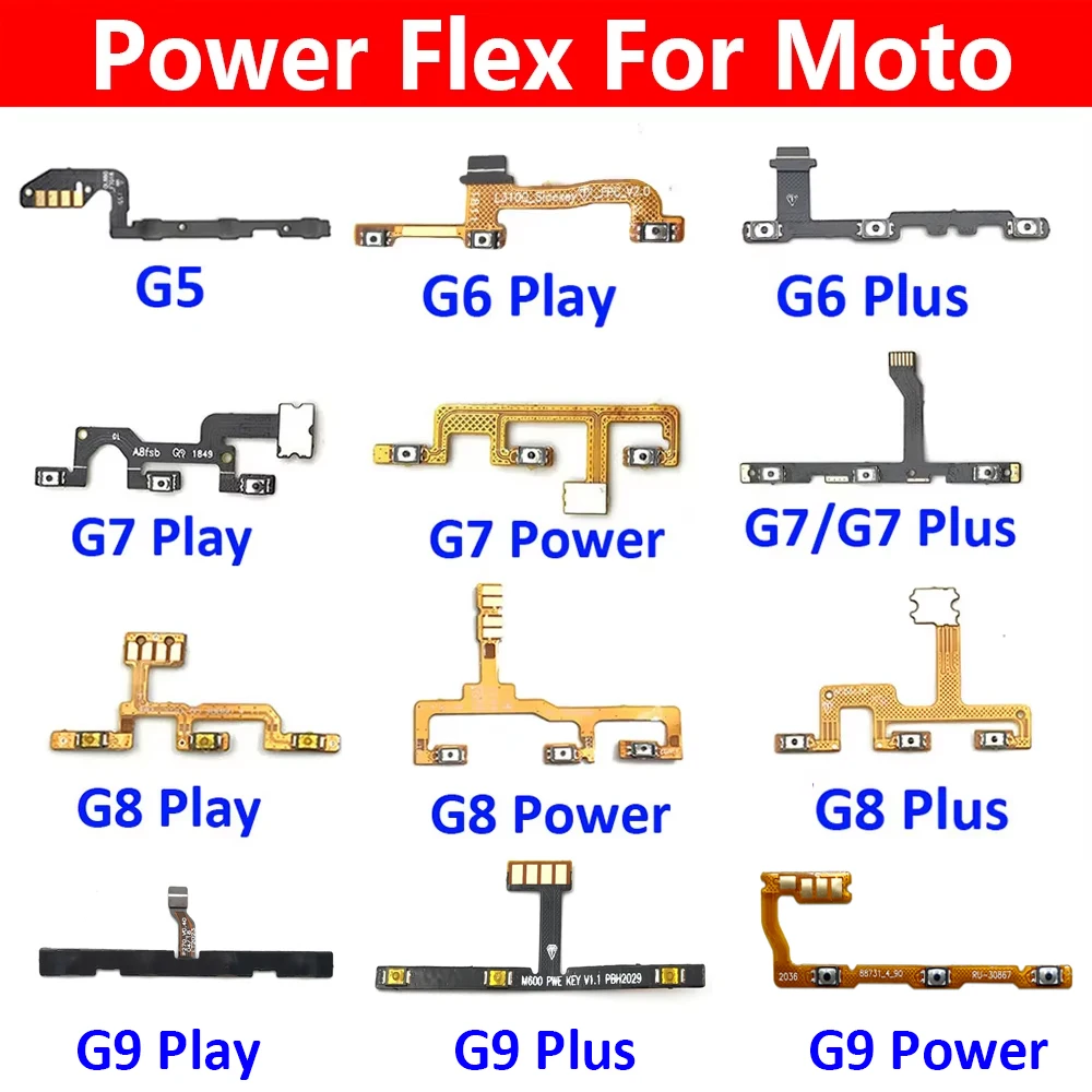 Power On Off Volume Button Flex Cable For Motorola Moto G5 G5s G6 G4 G8 G7 G9 Plus Play Power Lite