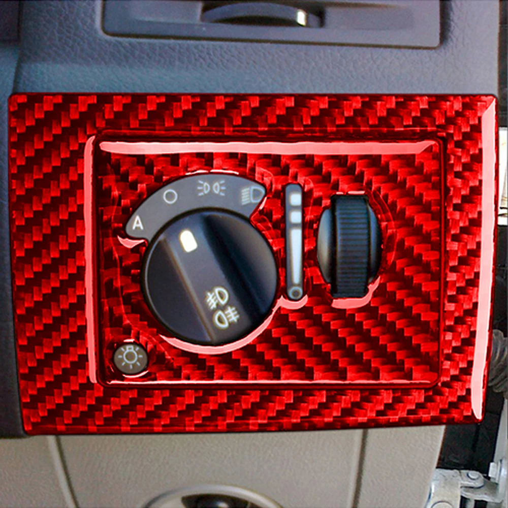 For Chrysler 300 300C 2005-2007 Red Carbon Fiber Gear Shift Air Outlet Steering Wheel Panel Car Interior Accessories Sticker image 3