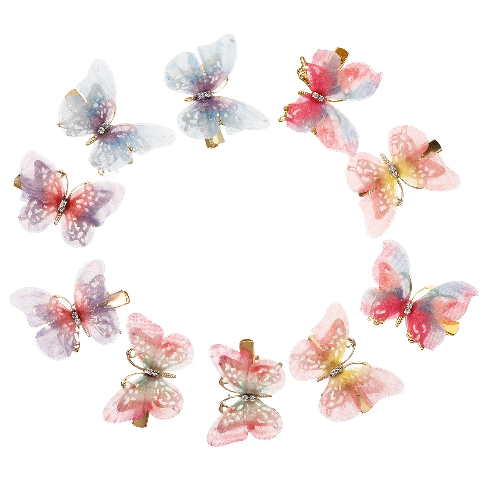 

10pcs Butterfly Cute Accessories For Girls Cute Hair Accessories Little Girl Hair Barrettes Party Prom Banquet Wear