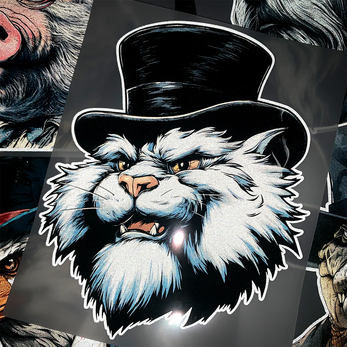 

Светоотражающие наклейки для мотоциклов в стиле ретро с животными, джентльменами, мото скутера, шлем для тела, обтекатель лобового стекла, виниловые наклейки, аксессуары