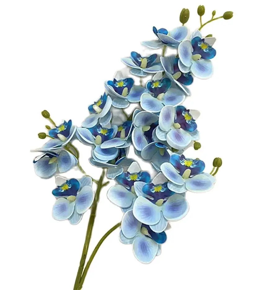 Latex Butterfly Orchid Flowers, 21 Heads, Real Touch Artificial Mini Phalaenopsis Orchid, Good Quality