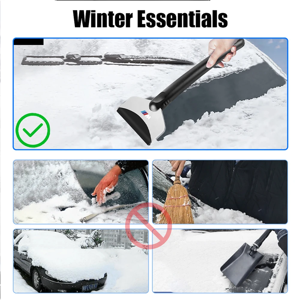 Car Snow Removal Shovel Stainless Steel Ice Scraper Auto Cleaning Tools For BMW M Performance E92 E87 E71 E60 E53 E46 E39 E28 X5