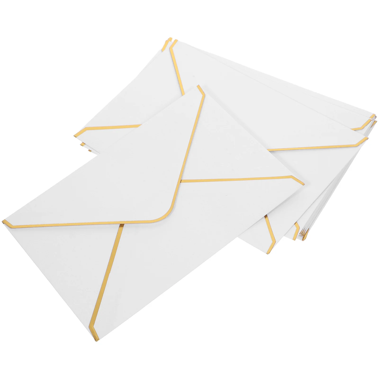 

50pcs Colorful Gold-Edged Wedding Envelopes Smooth Paper Invitations Envelopes Decorative Portable Multi-Function