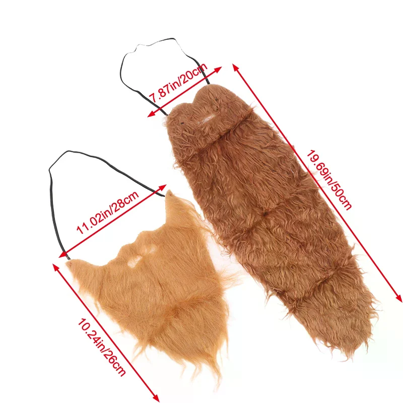 Sztuczna broda do przebierania z elastyczną gumką, włosie na twarz, sztuczne wąsy do cosplayu, na występy sceniczne, święta, maskarady, imprezy.