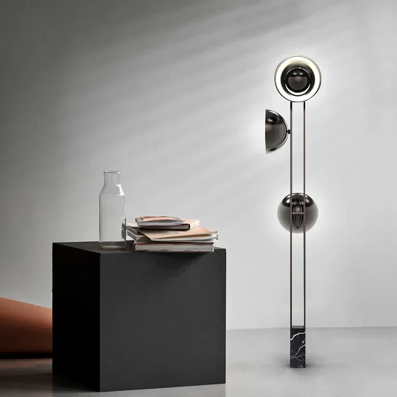 Nordic light luxury floor lamp post-modern designer marble ins wind atmosphere model