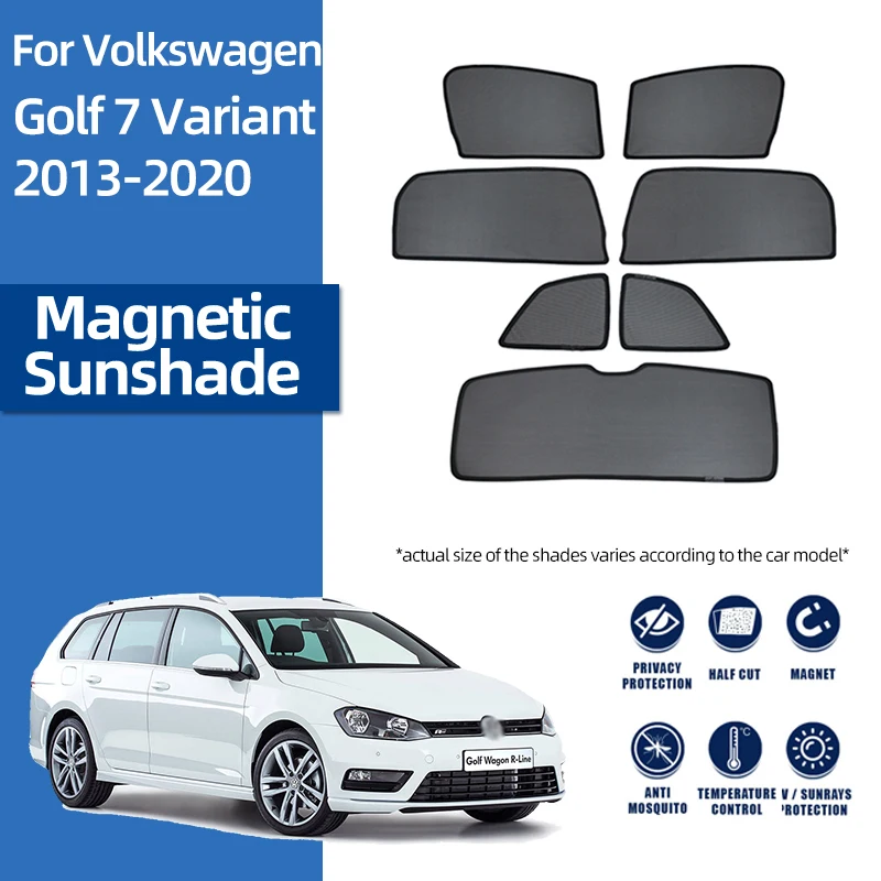 

For Volkswagen VW GOLF 7 Variant 2012-2020 Magnetic Car Sunshade Visor Front Windshield Frame Curtain Rear Side Window Sun Shade