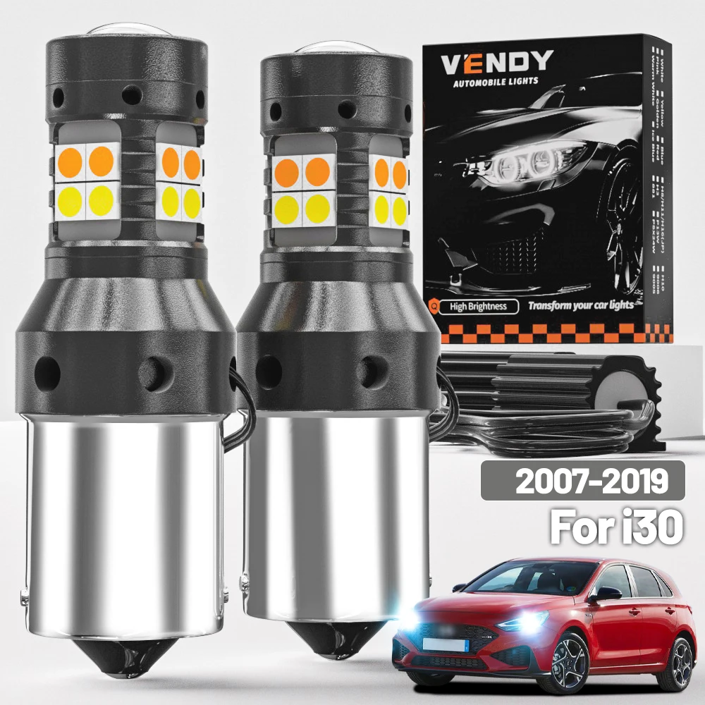 

2pcs For Hyundai i30 2007-2019 Dual Mode LED Turn Signal+Daytime Running Light DRL 2008 2009 2010 2011 2012 Canbus Accessories