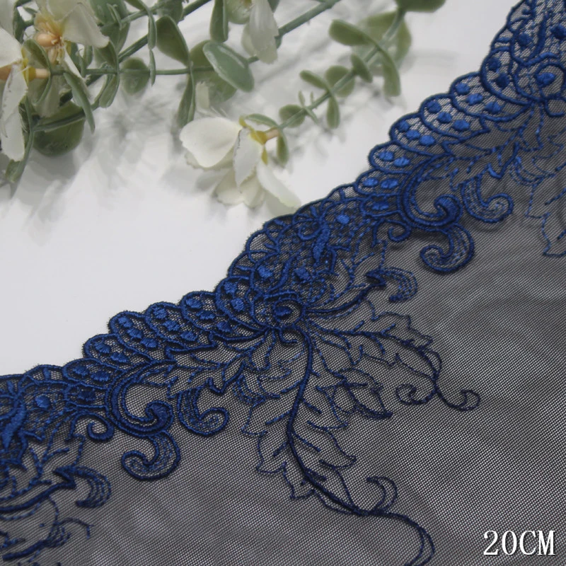 29Yards Embroidery Lace Trim DIY Bra Sewing Accessories Quality 20cm Embroidered Mesh Lace for Lingerie Craft Lingerie