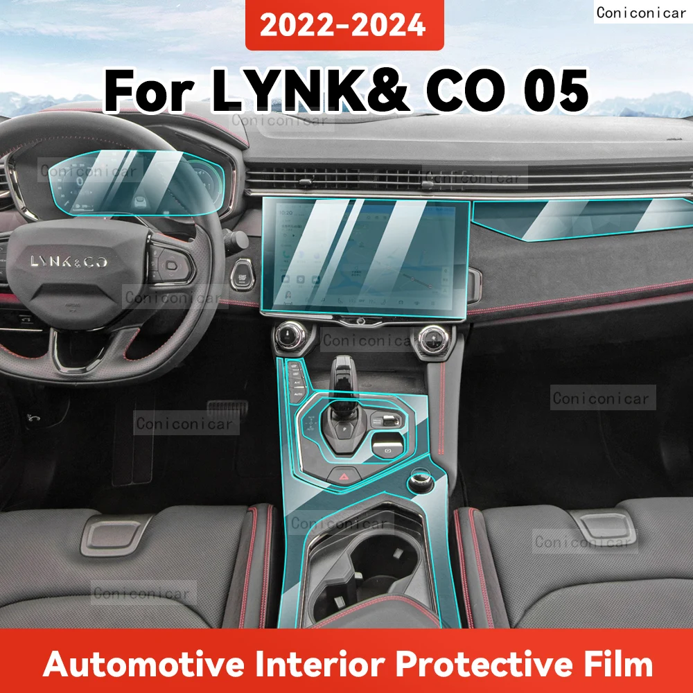 

TPU For LYNK CO 05 2022-2024 Transparent Protective Film Car Interior Central Control Navigation Panel Accessories Sticker