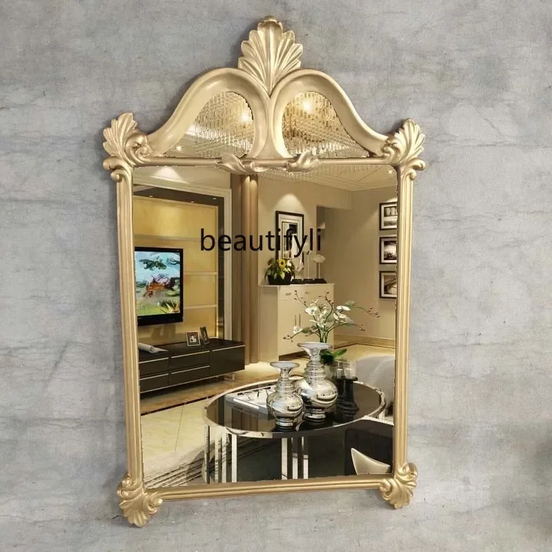 cc182Square European bathroom mirror fitting, makeup mirror decoration, retro bathroom washbasin waterproof bathroom mirror R