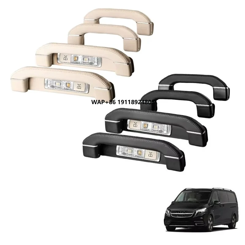 

For V-Class Vito W447 448 Interior Ceiling Handle Personalized Leather Bag Strap Ambient Light Luxury Accessories