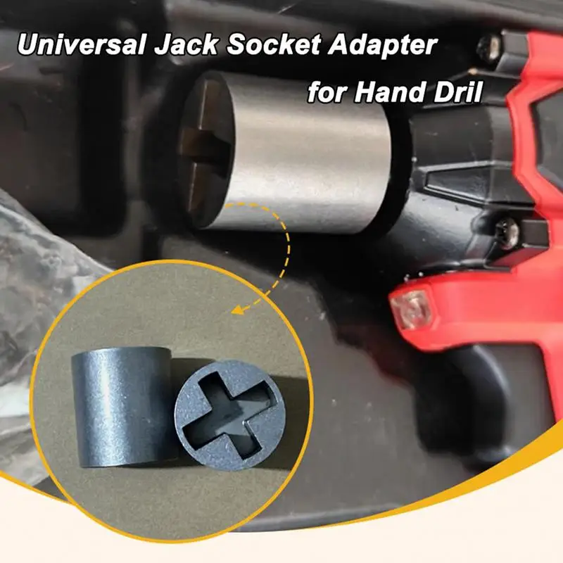 

Jack Socket Adapter Rust-proof Steel Portable Jack And Drill Stabilizer Easy-Install For Home Garage Long Trip Boat Camping