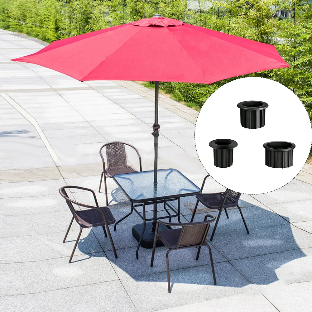 Outdoor Umbrella Base Accessory 32/38/48mm Adjustable Parasol Standpipe With Screws Courtyard Parasol Stand Fixing Holder
