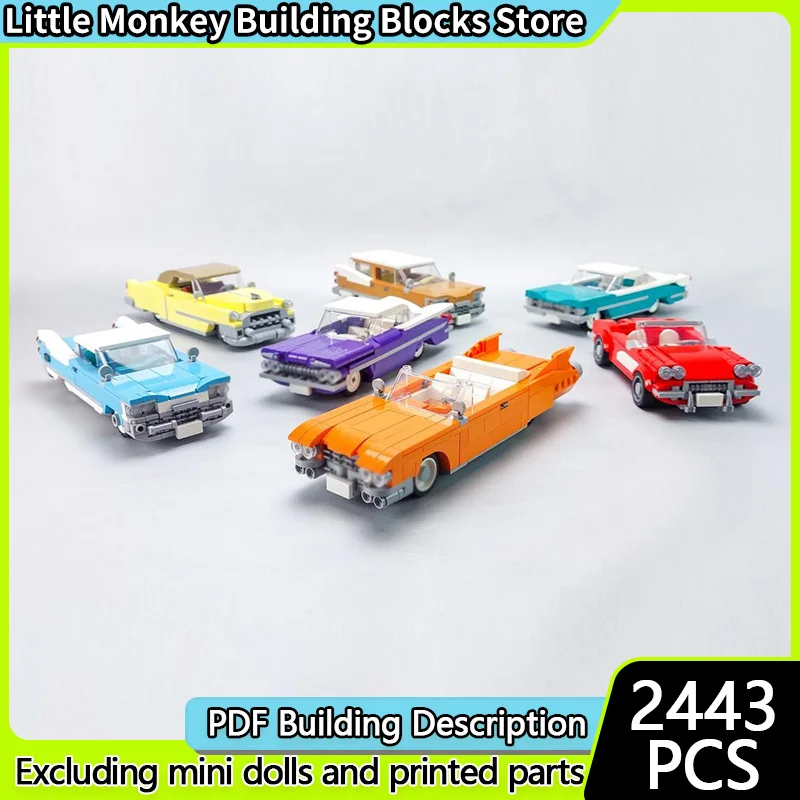 

Модель скоростного гоночного автомобиля MOC, строительные кирпичи, классический ретро седан, модульная технология, детские праздничные подарки, сборные игрушки, костюм