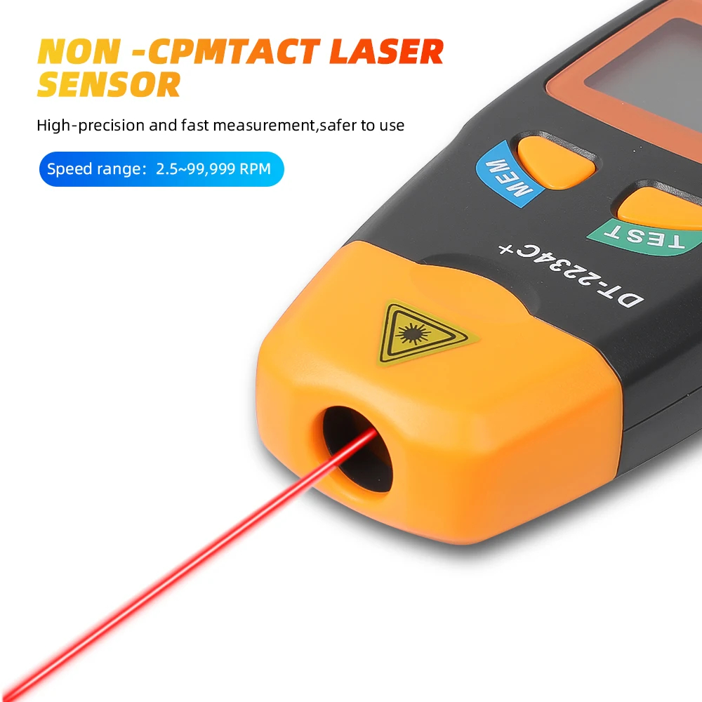 Non-Contact Digital Laser Tachometer RPM Meter Up to 99999 RPM LCD Display Speed Meter Tester Speed For Lathe Motors And Machine