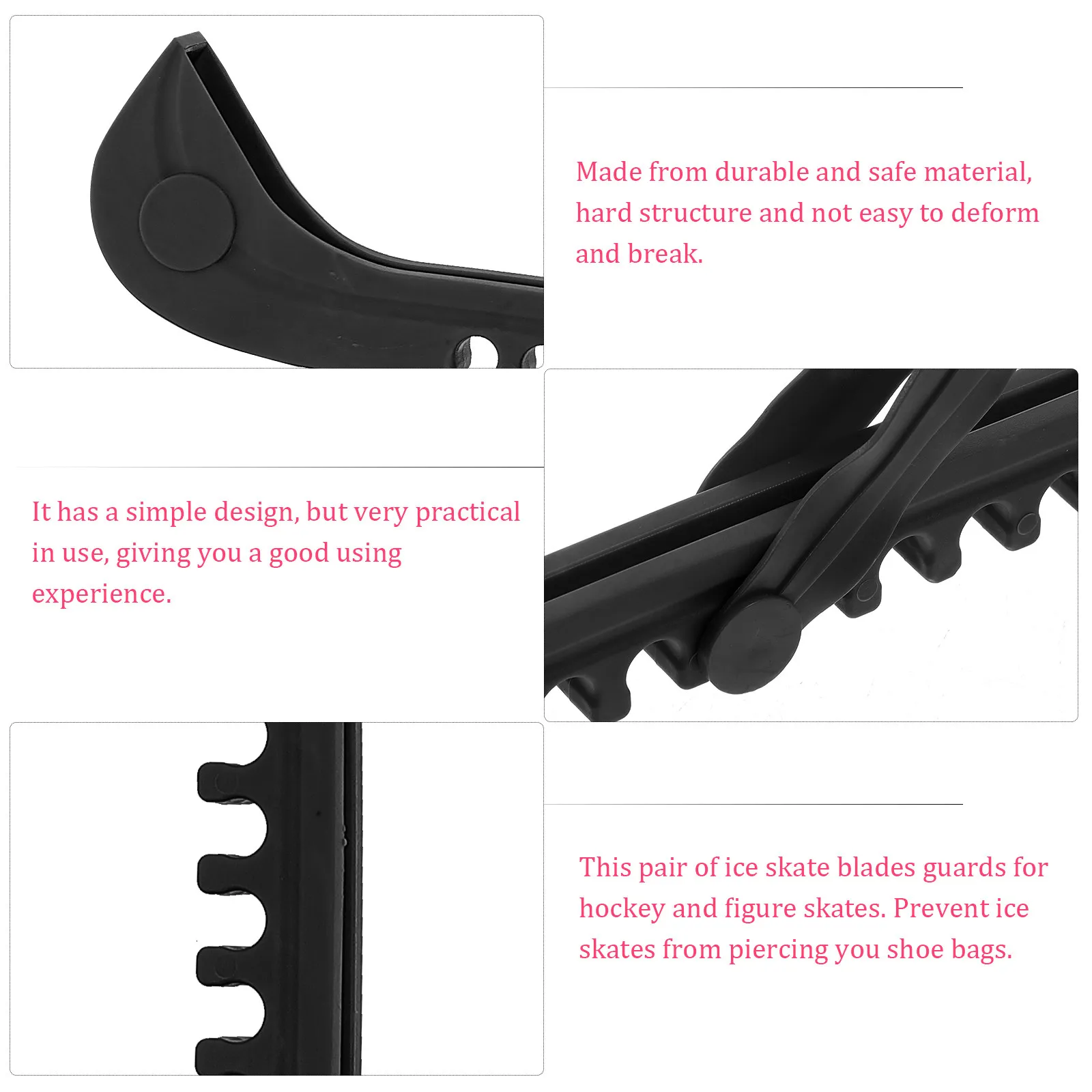 

1 пара защитных чехлов для лезвий коньков: надежная фиксация на лезвиях хоккейных и фигурных коньков, жесткие защитные накладки для долгосрочного использования