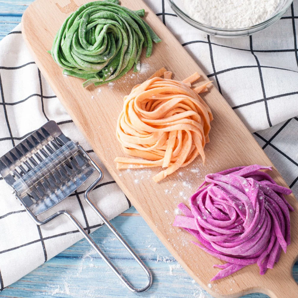 

2Pcs Stainless Steel Noodle Maker Rustfree Multipurpose Roller Cutter for Kitchen Dough Noodles Press Easy Clean DIY Home