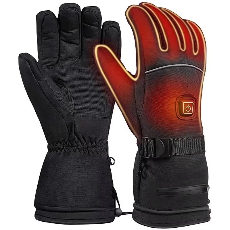 

3.7V AA Battery heated gloves Hot Sale Ski Gloves with Battery Box
