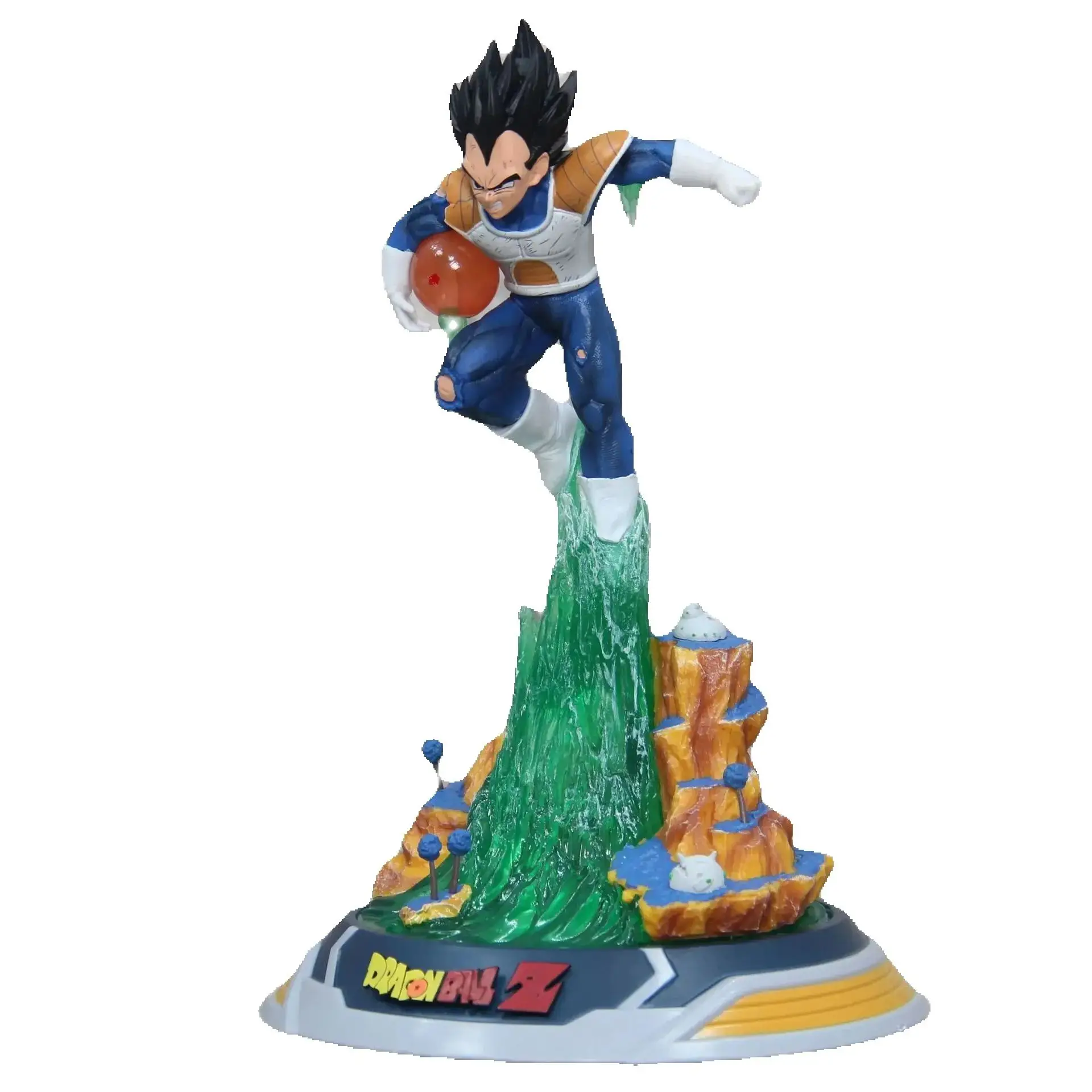Anime Dragon Ball Z Super Saiyajin Namekian Vegeta mit Kristallkugel Jumping Ver. GK PVC Action Figure Collection Modell Spielzeug Puppe