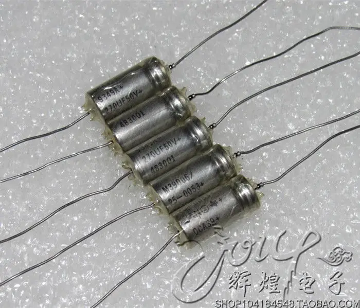 

US M39006 50V270UF JAN Copper Shell Glass Sealed Axial Wet Tantalum Capacitors
