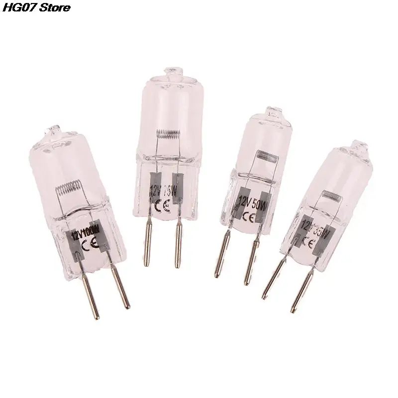 1pcs 12V G6.35 35W 50W 75W 100W Halogen Lamp Beads Suitable For Aromatherapy Lamp Crystal Lamp Projector 2pin Bulb 12V/AC