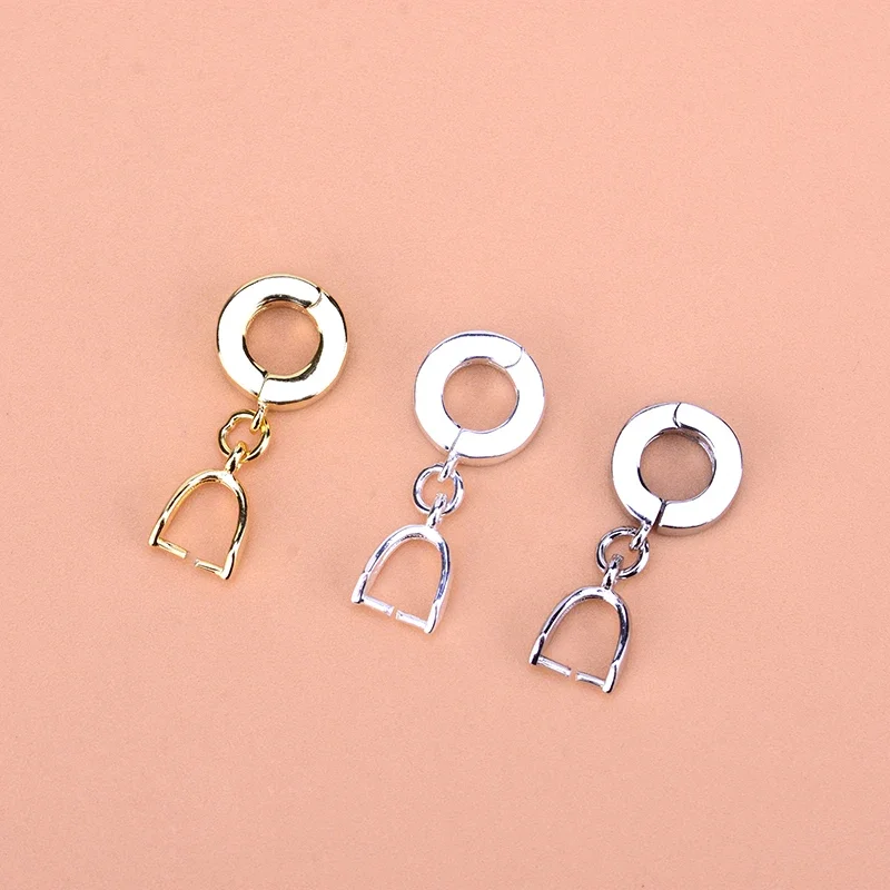 925 sterling silver pendant clasp buckle jewelry diy accessories necklace earrings bracelet melon seed pin buckle