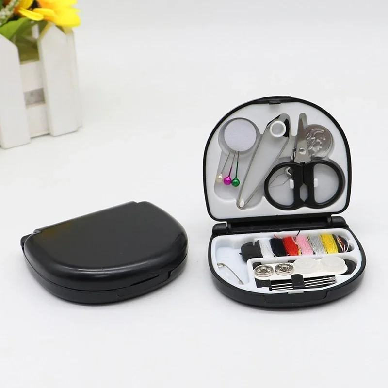 1Box Portable Mini Travel Household Sewing Box Set Sewing Kit Storage Bags Sundries Organizer Home Tools Sewing Accessories