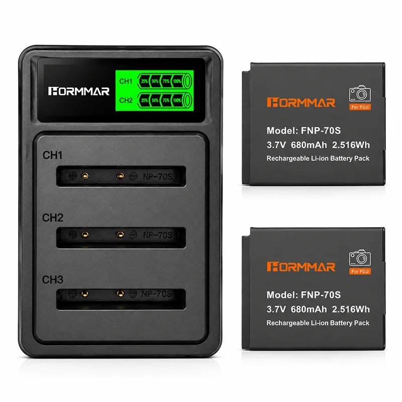 680mAh FNP-70S Replacement Battery For Fujifilm NP-70S FinePix F20 F40fd F50fd F60fd F70EXR F100fd Camera Battery Pack