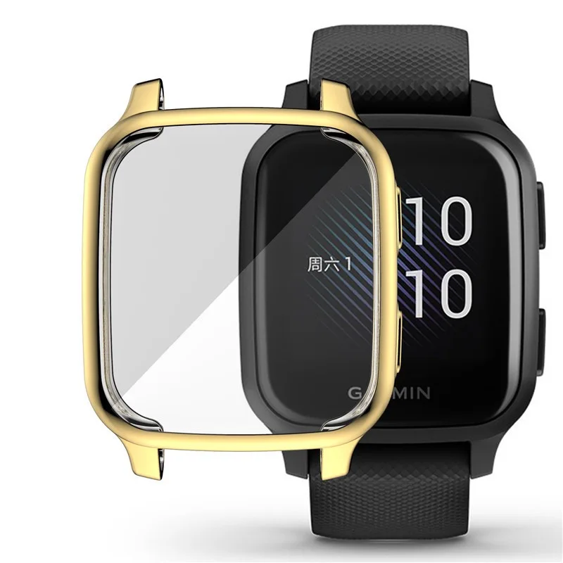 حافظة حماية ناعمة من البولي يوريثان الحراري لهاتف Garmin Venu SQ Music/SQ 2 غطاء موسيقي غطاء حماية ممتص للصدمات لهاتف Garmin Venu SQ/SQ 2