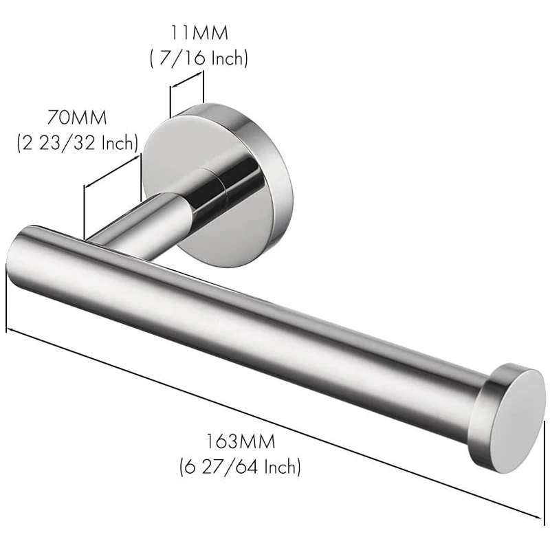 2X SUS 304 Stainless Steel Toilet Paper Holder,Round Tissue Holder,Paper Roll Dispenser