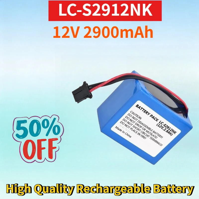LC-S2912NK 12V 2900mAh Lithium-ion Rechargeable Battery Pack for High Quality High Capacity Replacement Battery with 3-line Plug