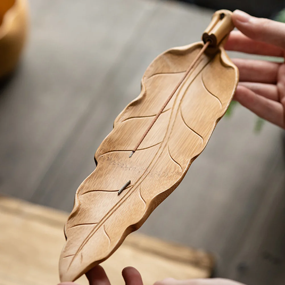 

Incense Stick Holder Bamboo Tray Home Decor Censer Yoga Bedroom Sauna Meditation Living Easy Clean Long Use