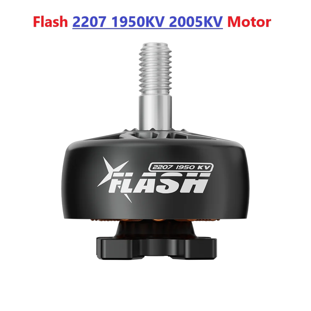 

FlyFishRC Flash Motor 2207 1950KV 2005KV Черный Совместимый 5-дюймовый пропеллер для RC FPV Racing Drone Parts