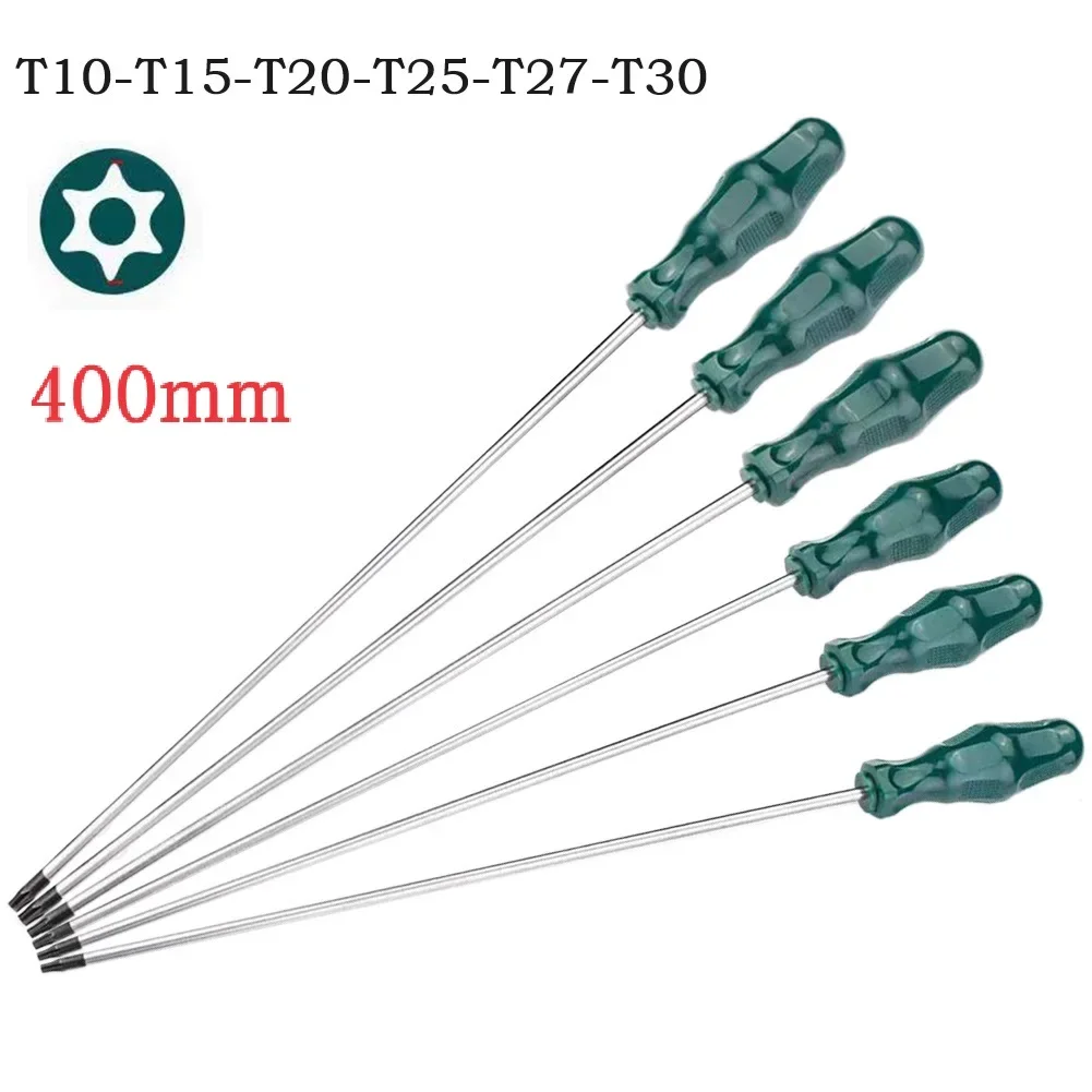 

1pc 400mm Magnetic Extended Screwdriver For Torx Screwdriver T10/T15/T20/T25/T27/T30 Chromium Vanadium Alloy Steel Screw Driver